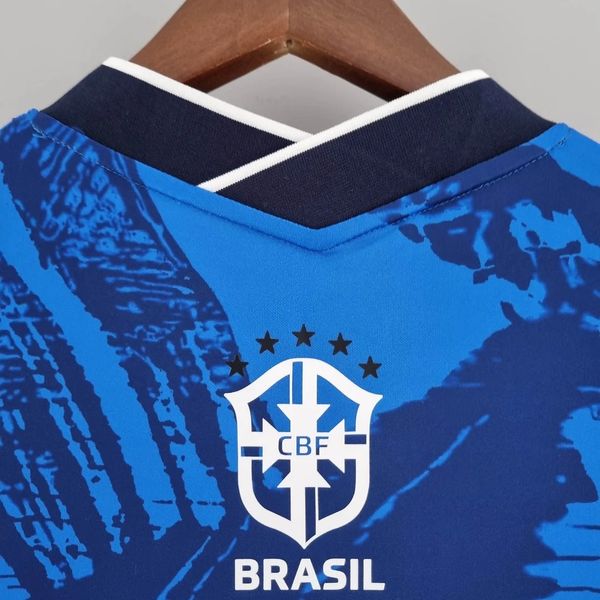 Brazil national 2022 Classic Blue Soccer Jersey image 4