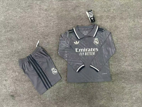 Kids Real Madrid 2024-2025 second away Long Sleeve