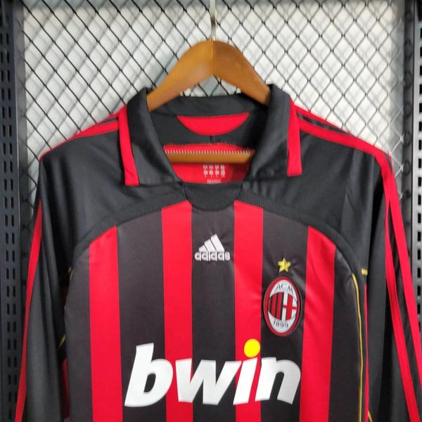 Retro AC Milan 2006-2007 home Long Sleeve image 3