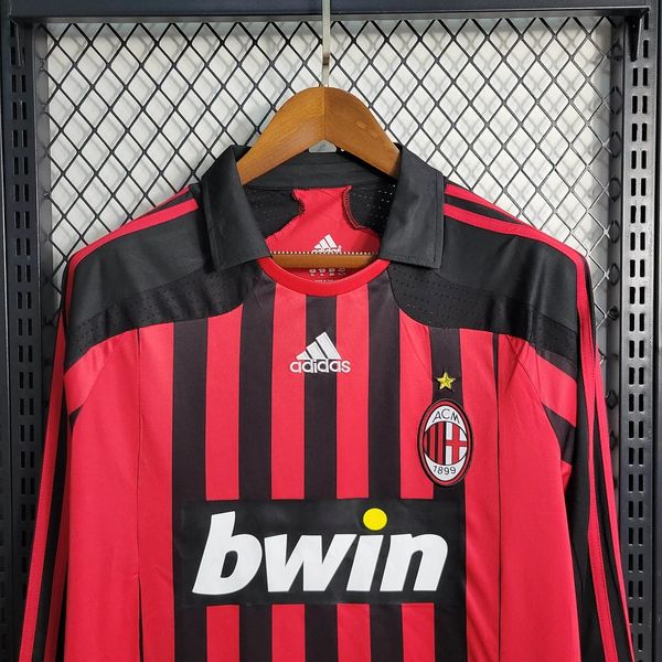 Retro AC Milan 2007-2008 home Long Sleeve image 4