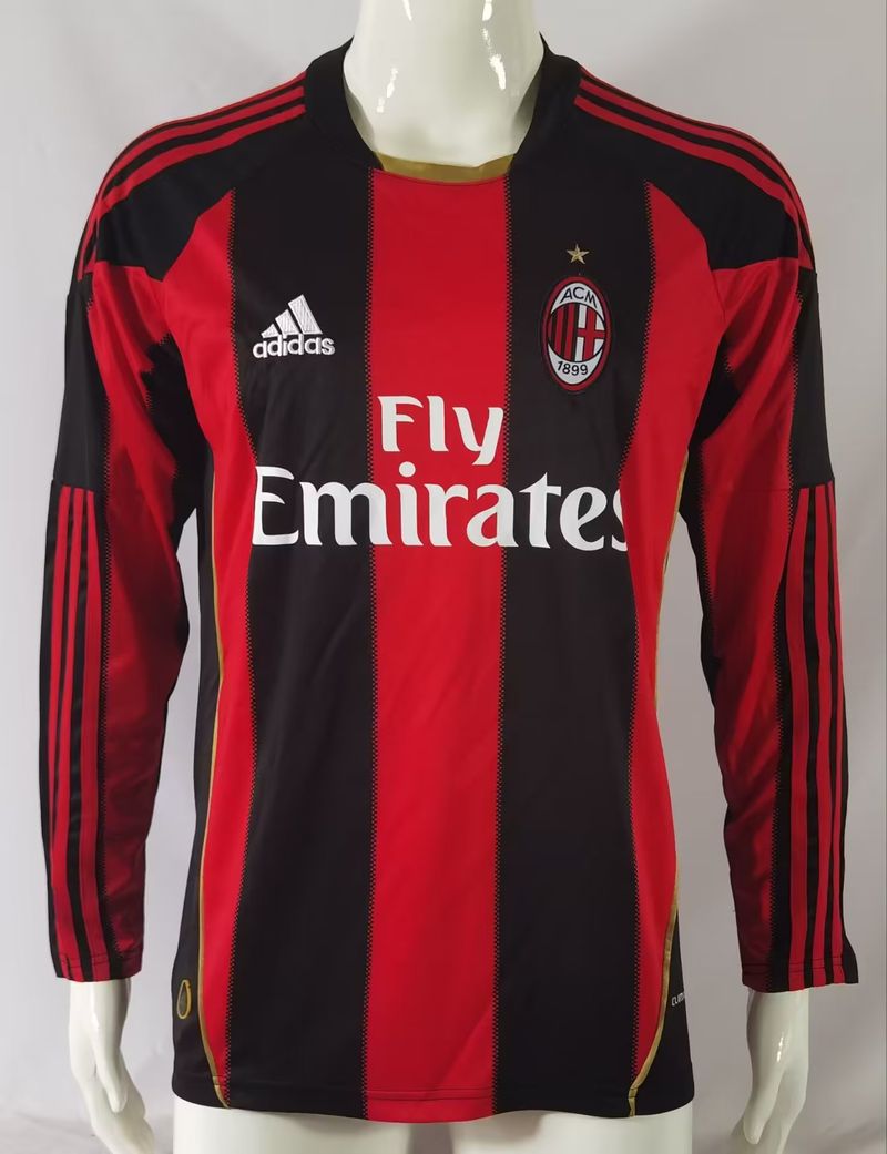 Retro AC Milan 2010-2011 home Long Sleeve