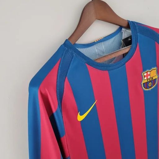 Retro FC Barcelona 2005-2006 home Long Sleeve image 3