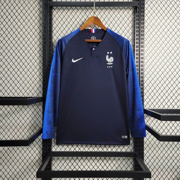 Retro France national 2018 home Long Sleeve