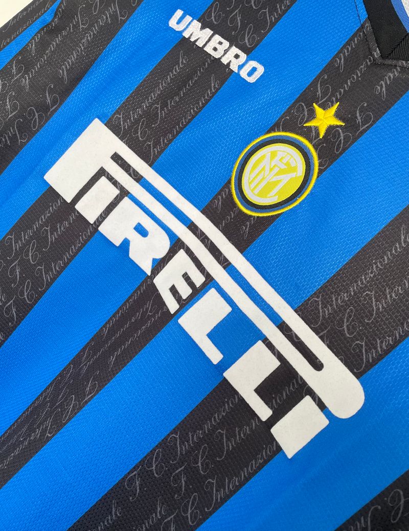 Retro Inter Milano 1997-1998 home Long Sleeve image 5