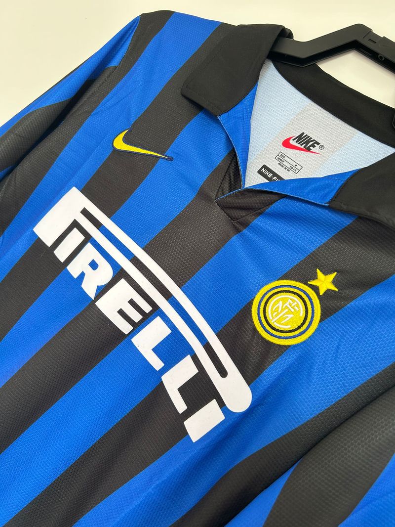 Retro Inter Milano 1998-1999 home Long Sleeve image 3