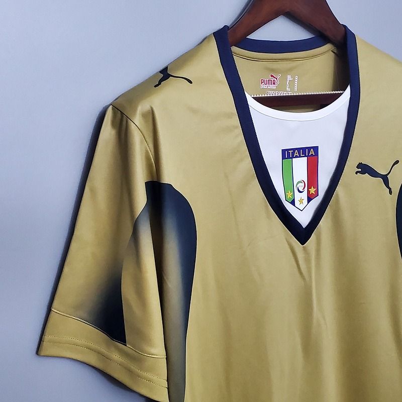 Retro Italy national 2006 golden shirt image 6