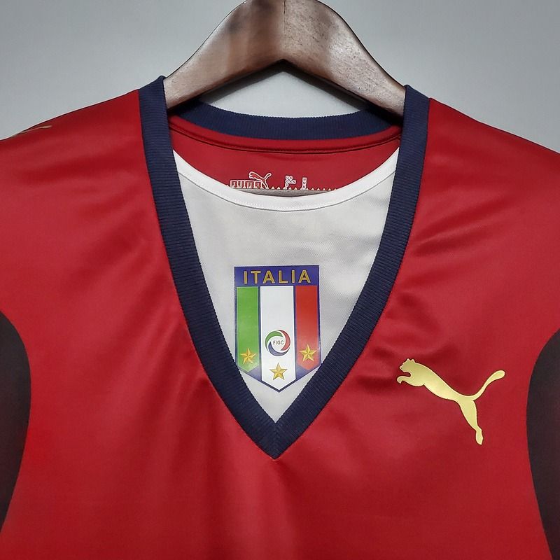 Retro Italy national 2006 red shirt image 4