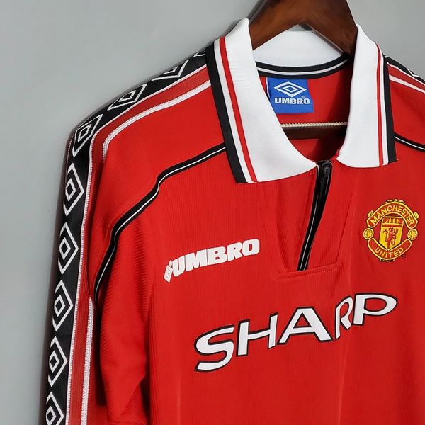 Retro Manchester United 1998-1999 home Long Sleeve image 3