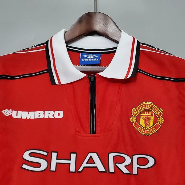 Retro Manchester United 1998-1999 home Long Sleeve image 4