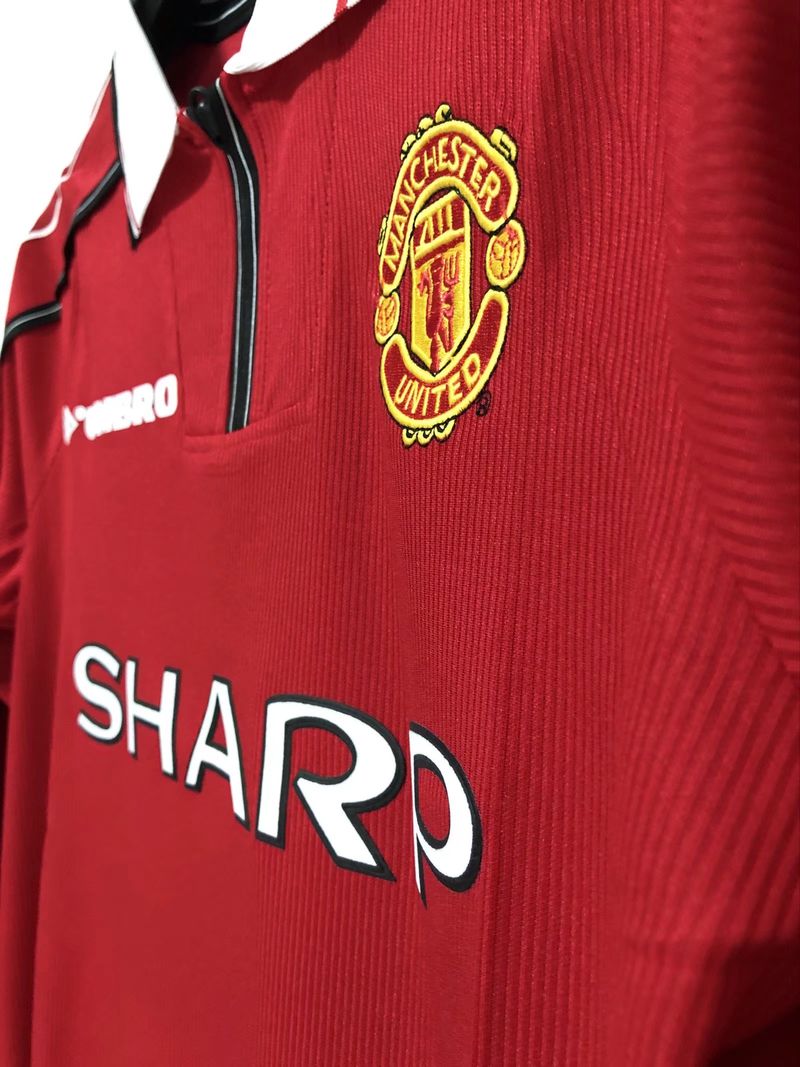 Retro Manchester United 1998 home Long Sleeve image 7