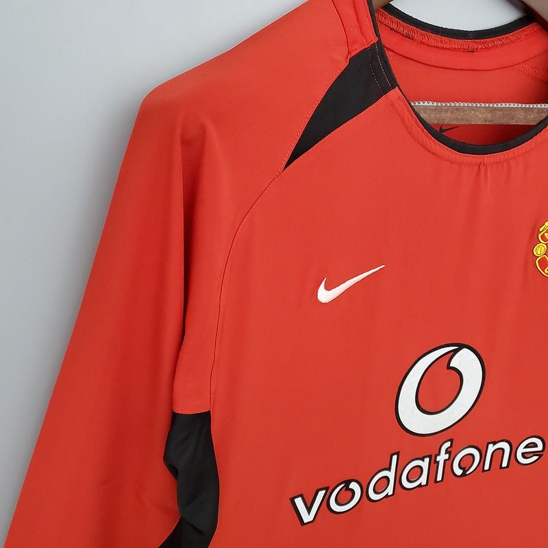 Retro Manchester United 2002-2004 home Long Sleeve image 8