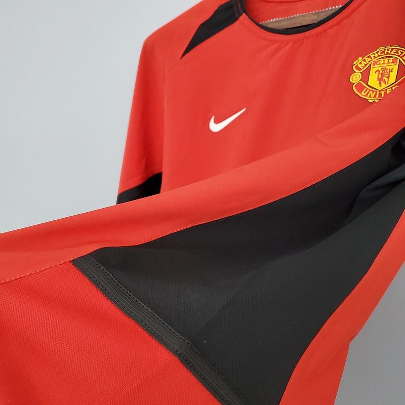 Retro Manchester United 2002-2004 home Long Sleeve image 9