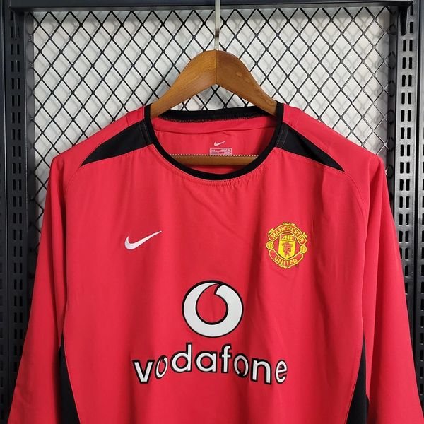 Retro Manchester United 2003-2004 home Long Sleeve image 3