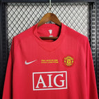 Retro Manchester United 2007-2008 UCL home Long Sleeve image 3