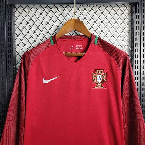 Retro Portugal national 2016 home Long Sleeve image 3