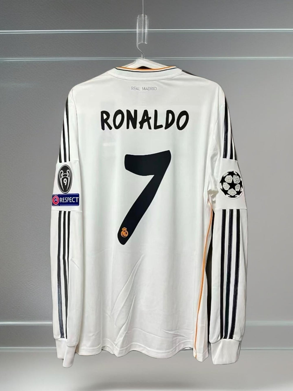 Retro Real Madrid 2013-2014 home Long Sleeve image 3