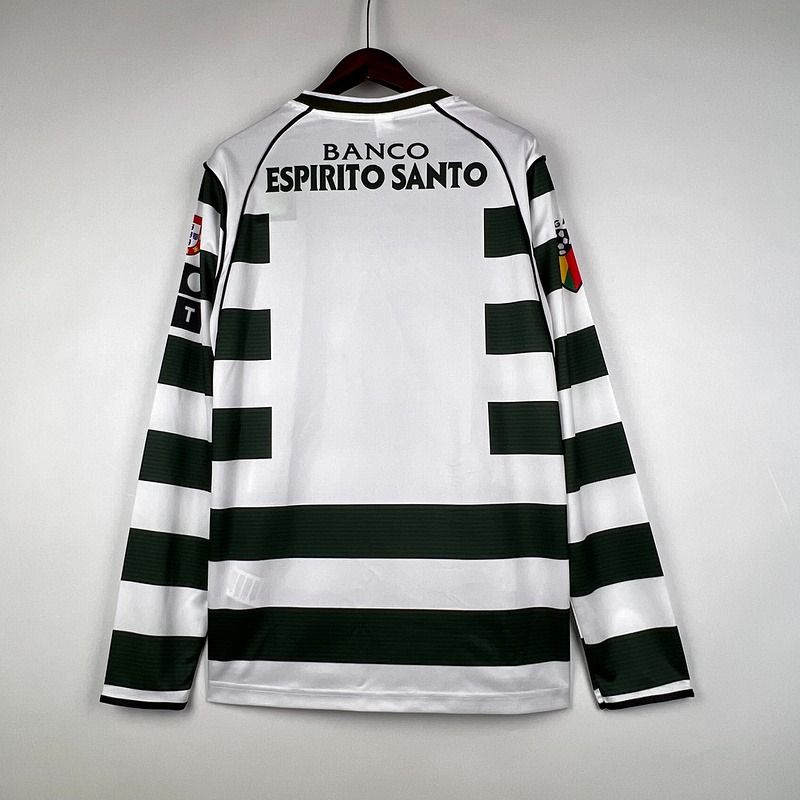 Retro Sporting Lisbon 2001-2003 home Long Sleeve image 3