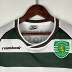Retro Sporting Lisbon 2001-2003 home Long Sleeve image 4